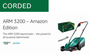 Bosch corded lawn mower